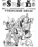 Vykupujeme obilie! (humoristicko-satirický časopis Sršeň,ročník 1949)